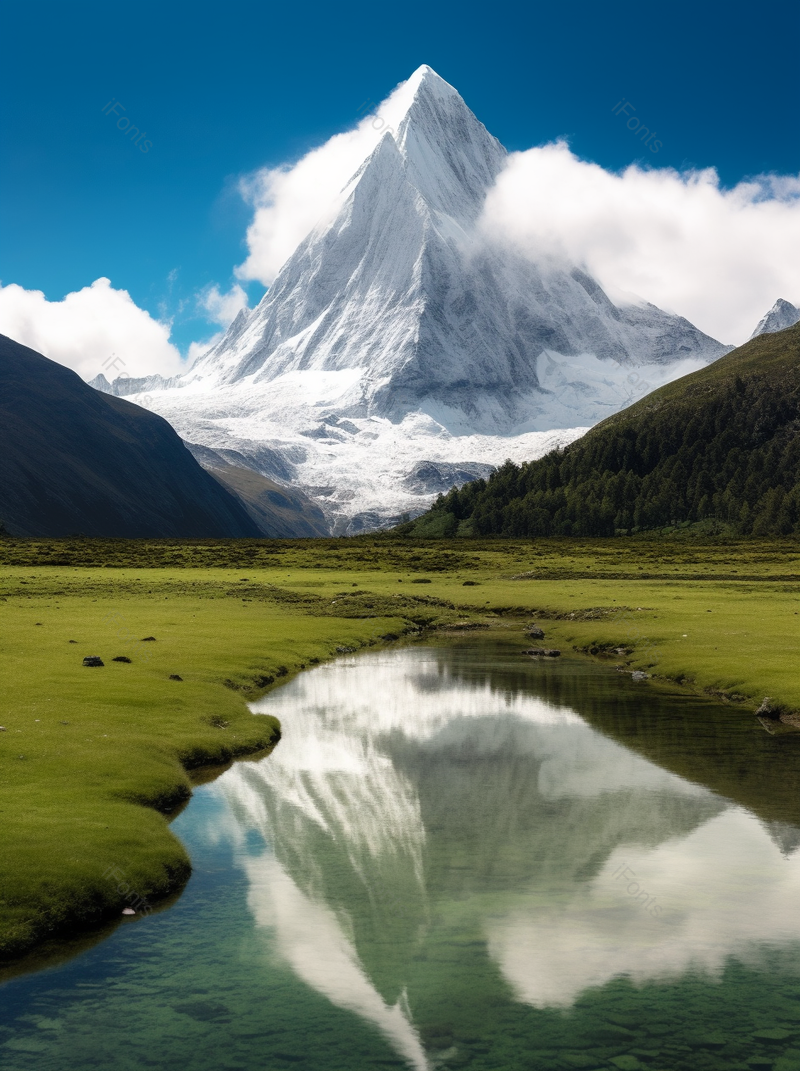 高清的图片蓝天白云壮丽的雪山,高清,摄影图,摄影图片,图片大全,摄影图免费下载